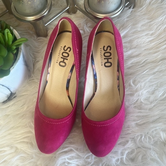 Soho Collection Women’s Classic Heels Hot Pink Pump Size EU 38 - Picture 2 of 15